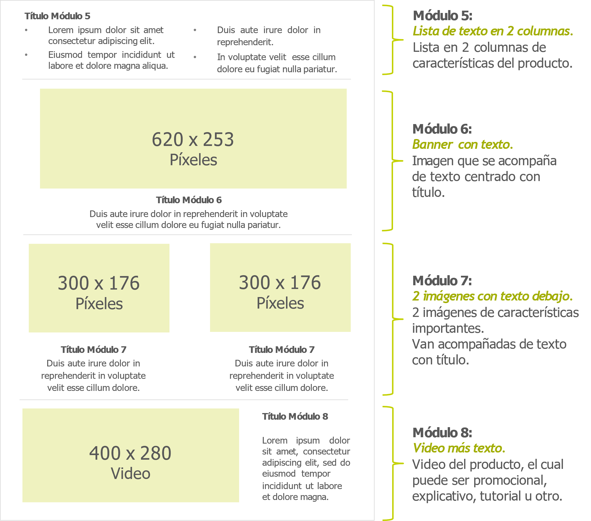 Centro de ayuda sellers-Contenidos en Inpage
